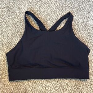 Fabletics Black Seamless Sports Bra with Racerback